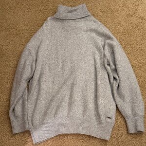 Calvin Klein Heather Gray Turtleneck Sweater